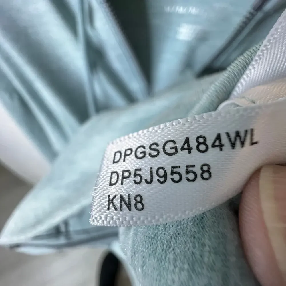 DKNY Sport Hoodie Womens Size Medium Light Teal Full Zip Jacket Stretch Comfort